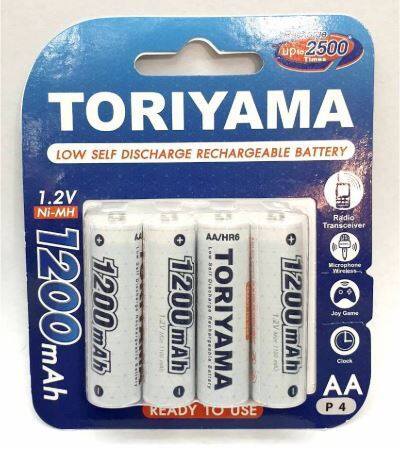 ถ่านชาร์จ-toriyama-new-1200-mah-ขนาด-aa-4-ก้อน