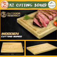 K2 CUTTING BOARD เขียงไม้ สายครัว สายแคมป์ ไม้โอ๊ค หนา อย่างดี [Prachinburi Outdoor]