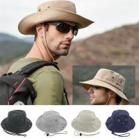 Safari Hat Mens Caps Hiking Hat Man Hat Mens Military Panama Boonie Bucket Hat Cap Cotton Fishing Hunting Safari Summer Sun