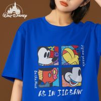 Disney Mickey Mouse Retro แฟชั่นเสื้อยืดผู้หญิงฤดูร้อน2022ใหม่ Oversize รอบคอหลวมแขนสั้นขนาดใหญ่  สาว