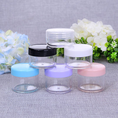 20g 10g Round Bottle Storage Makeup Bead Plastic Transparent Portable Nail Art Box Cosmetic Jar Case