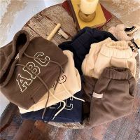 Baby Boy Girl Hooded Clothes Set Hoodie+Pant 2PCS Infant Toddler Child Warm Fleece Home Suit Winter Spring Baby Clothes 1-10Y