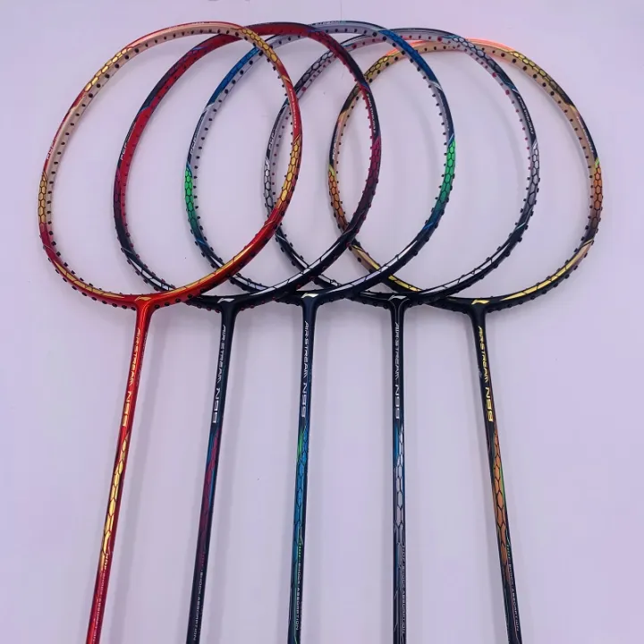 [4 Colors Available] LINING Badminton Racket N99 Single Shot Carbon Fiber Racket 4U Macth