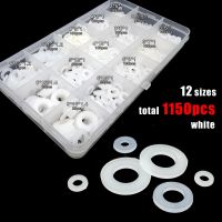 【LZ】❧☌✚  Total 475/1150pcs M2 M2.5 M3 M4 M5 M6 M8 White Black Plastic Nylon Flat Washer Plain Insulation Gasket Ring Assortment Kit Set