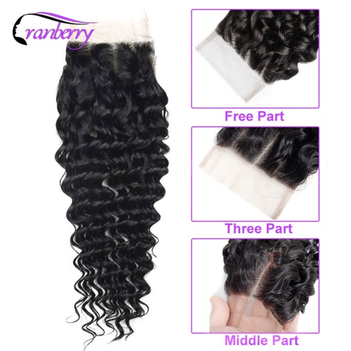 cranberry-hair-brazilian-deep-wave-bundles-with-closure-100-remy-human-hair-4-bundles-with-4x4-lace-closure-medium-brown-color