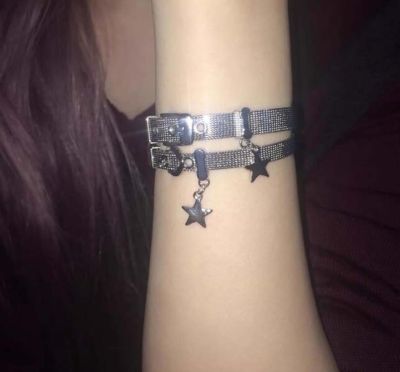 Egirl Titanium Bracelet Punk Jewelry Steel Lady Cool Harajuku Star Pendant