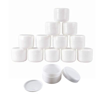 10Pcs Makeup Container Travel Bottle 10g Face Cream Lotion Plastic Empty Cosmetic Container Refillable Sample Bottles White