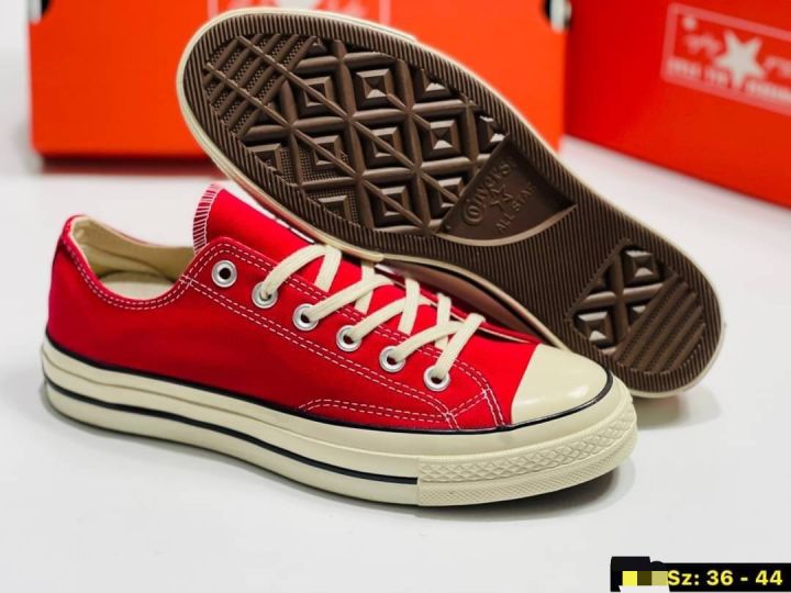 รองเท้าผ้าใบ-converse-all-star-สีแดง-ป้ายดำ-ของมีจำนวนจำกัด-made-in-vietnam-แท้100