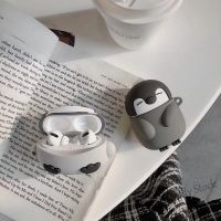 【hot sale】 ✴ C02 3D Penguin Cartoon Earphone Case compatible For Airpods Pro Soft Silicone Cute Protective Cover Animal Box