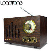 LoopToneบลูทูธโต๊ะAM/FMวิทยุHi-Fi Vintage RetroคลาสสิกวิทยุW/ Built-InลำโพงTreble &amp; bass Control Hand-Craftedไม้