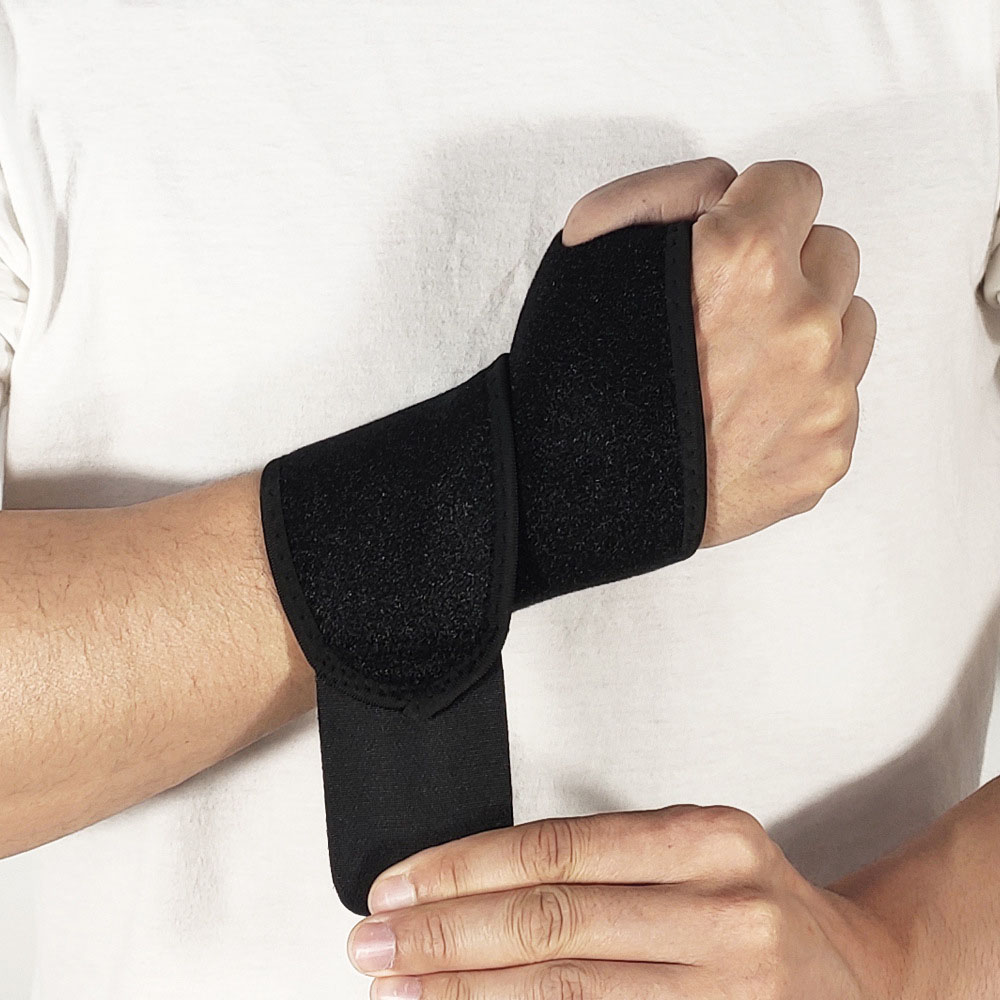 QS Wrist Brace Support Gym Straps Strain pain relief wrap bandage pair Set of 2 