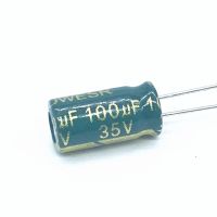 【cw】 20pcs/lot Low ESR/Impedance high frequency 35v 100UF aluminum electrolytic capacitor size 6x12 100UF35V 20