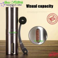 New Alitech Stainless Steel Manual Coffee Bean Grinder Mill Kitchen Hand Grinding Tool อุปกรณ์บดแตนเลส สำหรับเมล็ดบดกาแฟส (Silver)