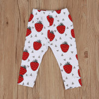 Newborn Baby Girls Strawberry Print Pants Cute Pants for Children Kids Infant Girls