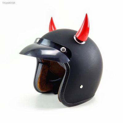 ☌ Motorcycle Electric Vehicle Personalized Decorations Mens and Womens Helmet Decoration Suction Cup Devil Horn Horn Decoration