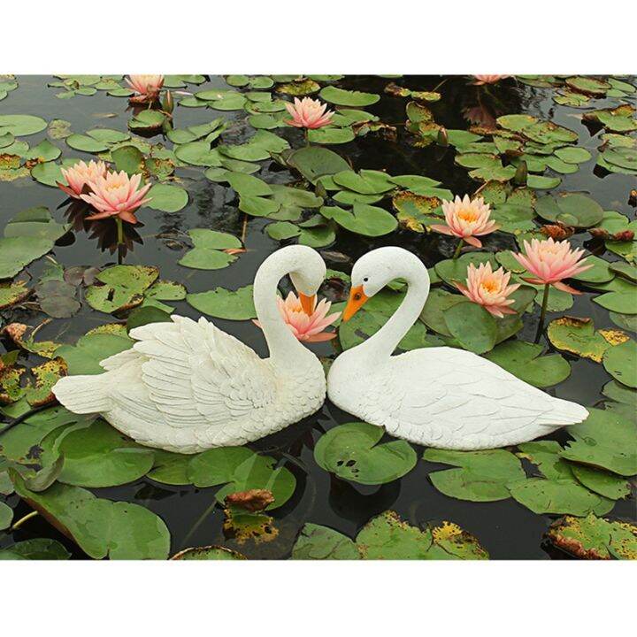 swan-mandarin-duck-statue-hunting-shooting-decoy-lawn-ornaments-garden-pool-pond-decors-flamingo-sculptures-artificial-animal