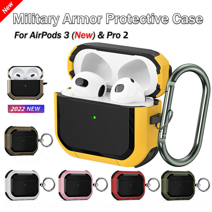 ใหม่ที่มีคุณภาพสูงทหารทนทานเกราะบลูทูธหูฟังเคสสำหรับ-apple-airpods-pro-2ซิลิคอน-ฮาร์ดพีซีป้องกันการล่มสลายปกคลุมสำหรับ-airpods-3-2-1ชาร์จกล่องอุปกรณ์เสริม