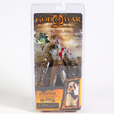 7 "เทพแห่งสงครามเกม Kratos W/หัวเมดูซ่ากล่องของเล่นตุ๊กตาขยับแขนขาได้ PVC