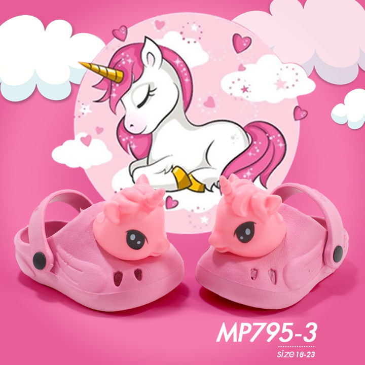 marco-pony-รุ่น-mp795-mp795-3-รองเท้าปิดหัว-รองเท้าเด็ก-รองเท้าหัวเป็ด-รองเท้าหัวโพนี่-รองเท้าลายน่ารัก-รองเท้ามีเสียง-รองเท้ารัดส้น