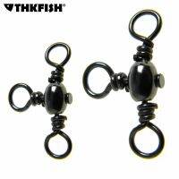 【LZ】▤  100 Pcs Fishing Swivels 3 Stainless Steel Black Nickel Way Ball B Bearing And Snap for Fishing Hook Line Connector Accessories