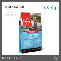 อาหารแมว Orijen - Six Fish สำหรับแมวทุกช่วงวัย ทุกสายพันธุ์ ขนาด 1.8 Kg.