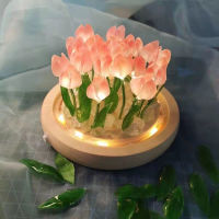 Seangel Tulip Night Light Led ตกแต่งบรรยากาศ Handmade ดอกไม้ประดิษฐ์สำหรับคริสต์มาส,ของขวัญวันวาเลนไทน์แม่คนรักของขวัญเพื่อนผลิตภัณฑ์สำเร็จรูป