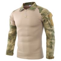 Field Combat Training Camo Long Sleeve Tactical Shirt Men Army Military Camping Hiking Hunting Camouflage Uniform Frog Shirt 5XL