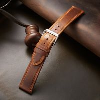 （A New Well Sell ） Retro Genuine Leather Watch Strap 18mm 19mm 20mm 21mm 22mm Oil Wax Discoloration Cowhide Belts Business Watchbands