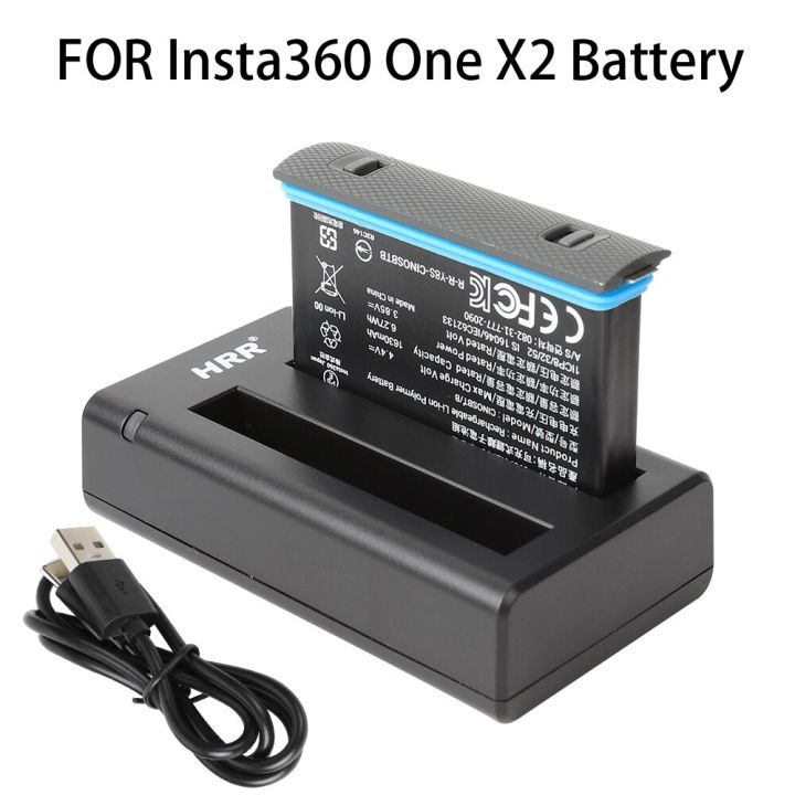 HRR Dual USB Battery Charger for Insta360 ONE X2 Action Camera Accessories  