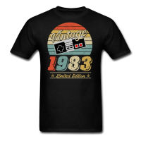 วินเทจ1983คลาสสิก Gamer ของขวัญวันเกิด U Nisex คลาสสิก O-คอผ้าฝ้ายเสื้อยืดผู้ชายลำลองชายแขนสั้นประเดิมท็อปส์ HarajukuHigh คุณภาพ