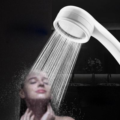 ABS Plastic Single Function Eco Friendly White Small Round High Pressure Water Saving Bathroom Accessories Handheld Shower Head Showerheads