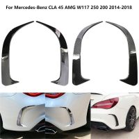 ABS Plastic Car Rear Bumper Spoiler Air Vent Cover Side Canard Inserts For Mercedes-Benz CLA 45 AMG W117 250 200 2014-2018