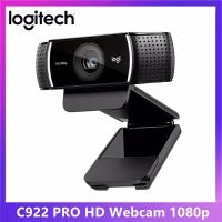 เว็บแคม C922pro Logitech พร้อมออโต้โฟกัส,เว็บแคมสำหรับส่งข้อมูลในตัว,1080P,ความละเอียดสูงสำหรับการบันทึกแบบสตรีมมิ่ง