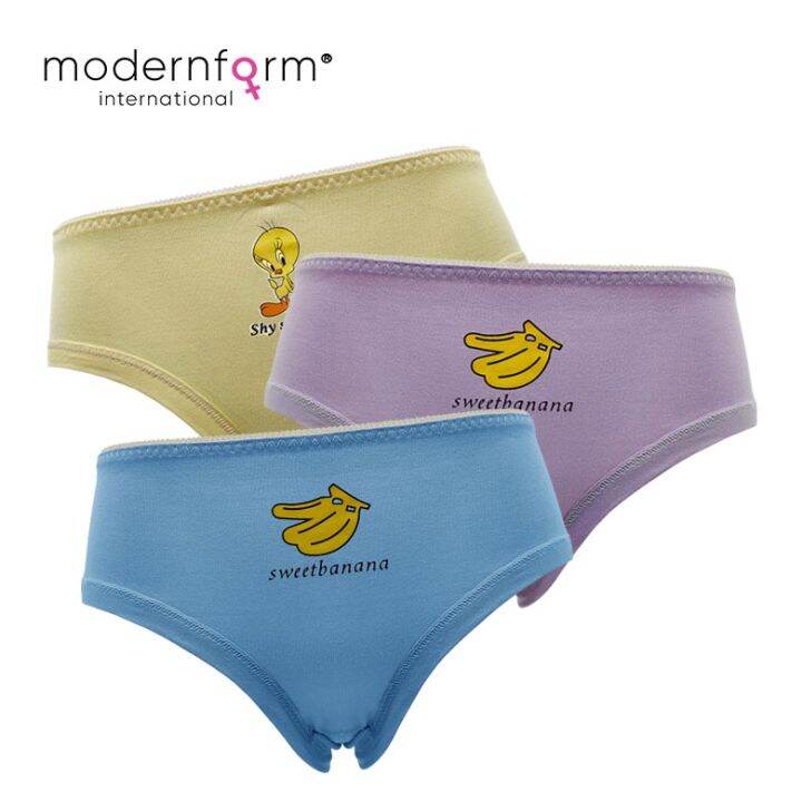 Modernform Lady Underwear Cute Cartoon Panties Set of 3 (P0321) Lazada