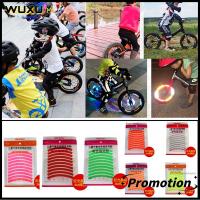 WUXU 10Pcs/Pack สว่าง ผลการเตือน กันน้ำ สติ๊กเกอร์สะท้อนแสงจักรยาน จักรยานทรงตัวเด็ก เทปปะยาง สติ๊กเกอร์ล้อ