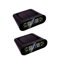 ✼▥℗ Tire Pressure Monitoring System Real Time Display Temperature Pressure with Solar Charge Waterproof Wireless Solar TPMS