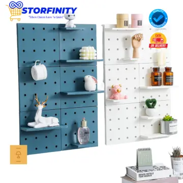 DIY Wall Storage Rack Storage Shelf Organizer Pegboard Nordic Decor Figure  Display Shelves Wall-Mounted Rack