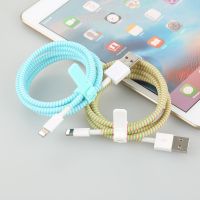 Penjualan Terbaik 1.4M pengisian USB jalur Data pelindung kabel kawat perlindungan kabel bungkus Winder Organizer untuk IPhone untuk Xiaomi