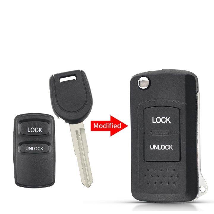 Dandkey Modified Flip Remote Key 2B For Mitsubishi Montero Lancer Endeavor Eclipse Galant Pajero