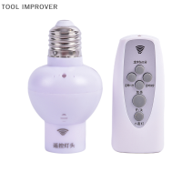 TOOL IMPROVER รีโมทคอนโทรลไร้สาย Sound Light SENSOR Lamp Holder E27โคมไฟฐานซ็อกเก็ต