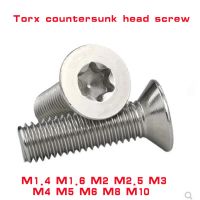 3-50pcs m1.4 M1.6 M2 M2.5 M3 M4 M5 M6 M8 M10 304 A2-70 stainless steel GB2673 Six-Lobe Torx Flat Countersunk Head Screw Bolt A1