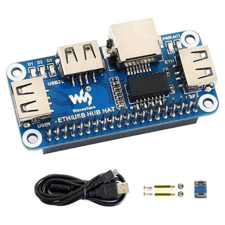 5v-rj45-ethernet-usb-hub-module-hat-expansion-board-shield-starter-kit-replacement-for-rpi-raspberry-pi-zero-w-wh-2w-2-3b-plus