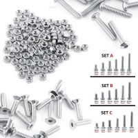 250pcs M3(3mm) A2 Stainless Steel Bolts Screws W/Hex Nuts Assortment Set Tool