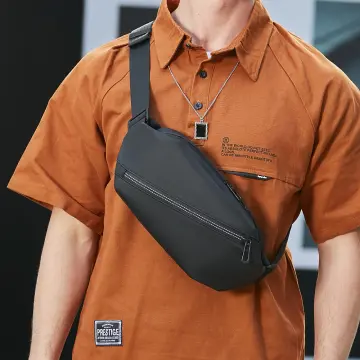 HK Man Belt Pouch Multifuctional Waterproof Casual Waist Bag For Men 7.9  Inch iPad Male Fanny Pack Sling Bag For Outdoor Sports