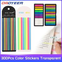 160/300Pcs Color Stickers Transparent Fluorescent Tabs Flags Note Stationery Children Gifts School Office Supplies