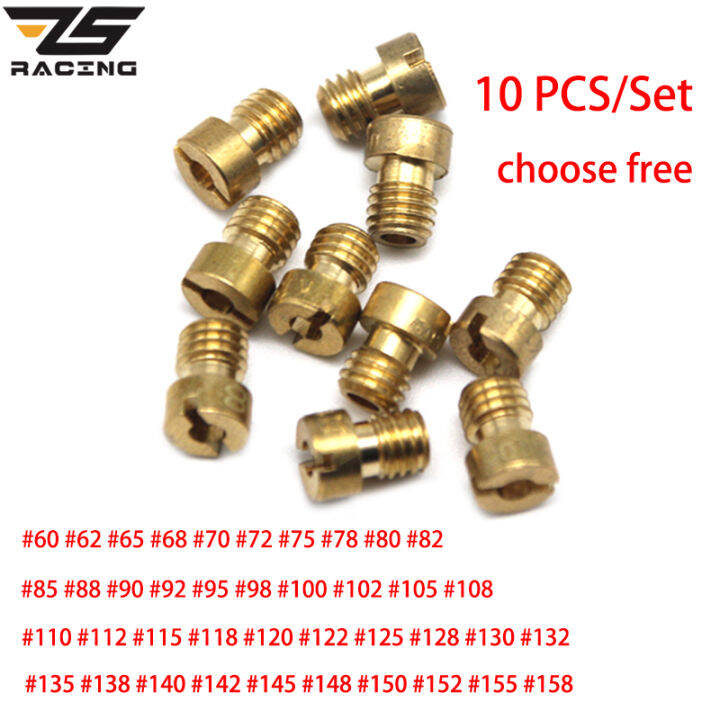 10pcs/set Main Jet For Keihin FCR OKO KOSO PE PWK Carburetor Hexagon Motorcycle Main Injector