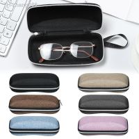 1 Pcs Zipper Closure Sunglasses Hard Box Eyewear Case Simple Style Portable EVA Reading Glasses Protective Box Unisex Travel