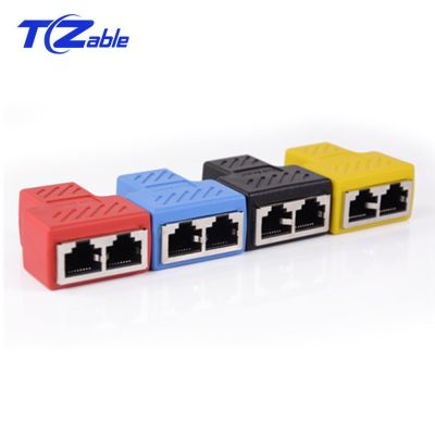 RJ45 Connector 1 To 2 Dual Female Port LAN Network Cable Adapter 8P8C Extender Plug Ethernet Cable CAT5 CAT6 Splitter