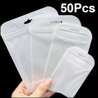 50Pcs OPP Self Sealing Bags Jewelry Display Packaging Storage Bag Transparent Desktop Drawer Organizer Pouches Resealable Bags LED Strip Lighting