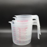 250ML 600ML1000ML Measuring Cup Plastic Tip Mouth Jug Pour Spout Transparent Handle Baking Kitchen Tools